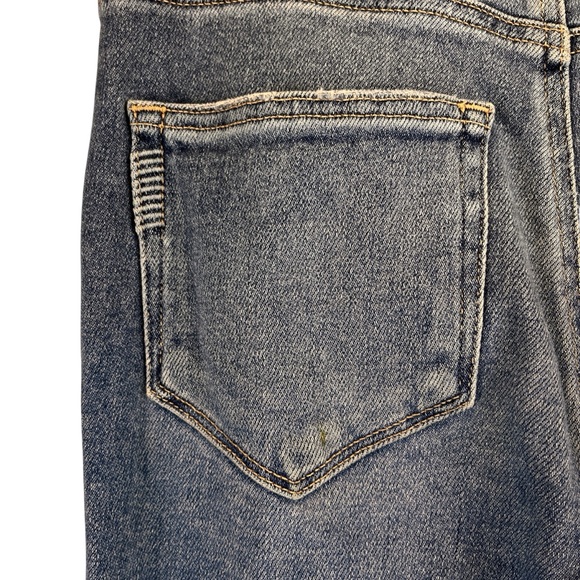 PAIGE Cindy Straight Leg Ankle Jeans Denim Speak Easy Destructed Sz 25 - Picture 4 of 15